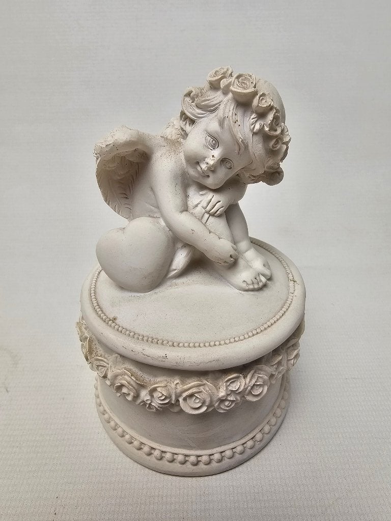 # Sieraden doosje met Engel - Cherub, Verzamelen, Ophalen of Verzenden, Gebruikt, Mens
