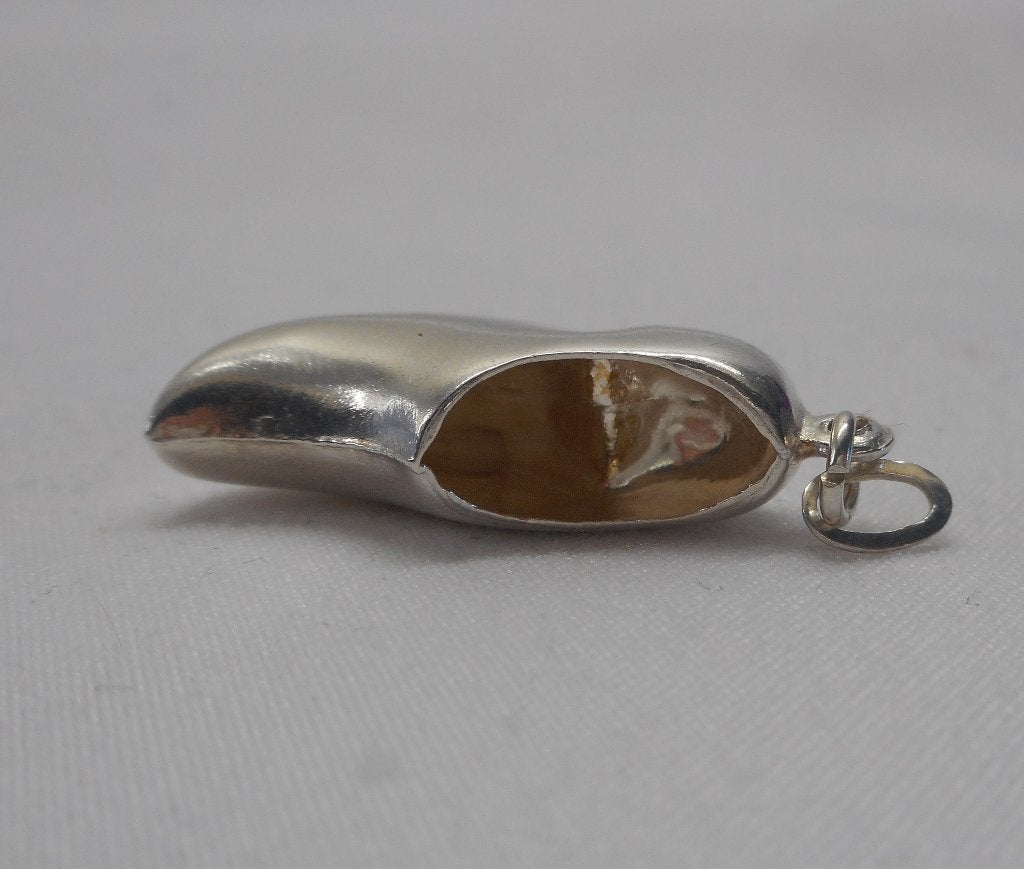 Zilveren vintage klomp hanger nr.1152, Verzenden, Zo goed als nieuw, Zilver, Zilver