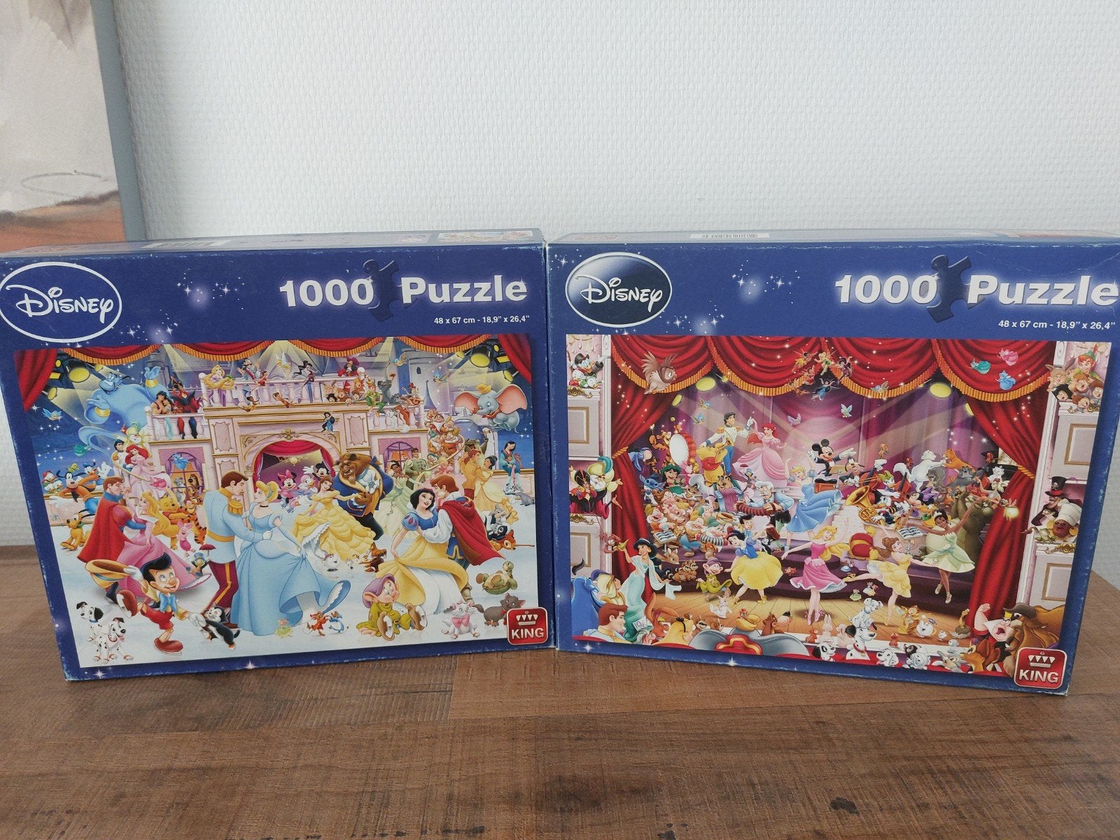 2x Disney 1000 stukjes puzzel - Zo goed als nieuw, Hobby en Vrije tijd, Ophalen of Verzenden, Zo goed als nieuw