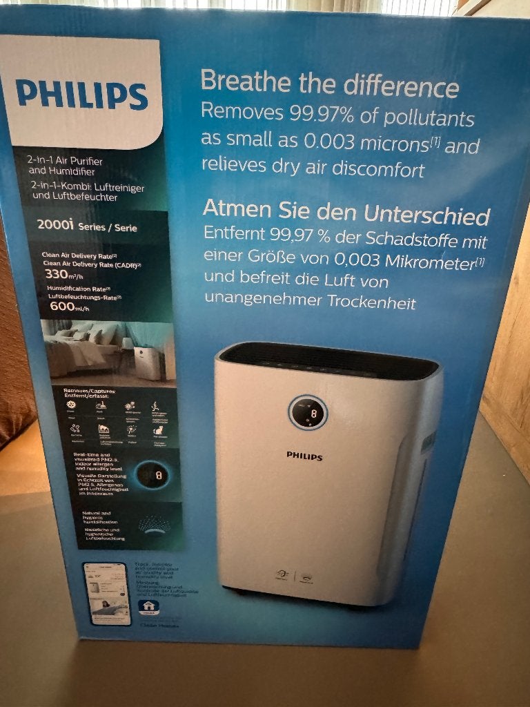 Philips 2-in-1 Luchtreiniger en Luchtbevochtiger (AC2729)