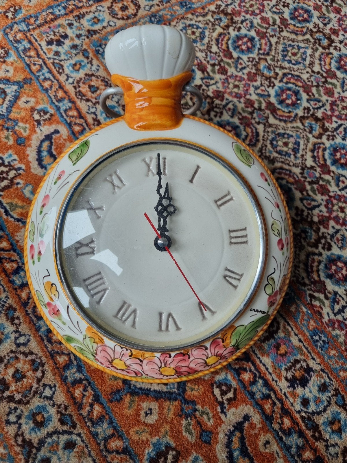 Handgemaakte Italiaanse Wandklok - Keramiek, Antiek en Kunst, Ophalen of Verzenden
