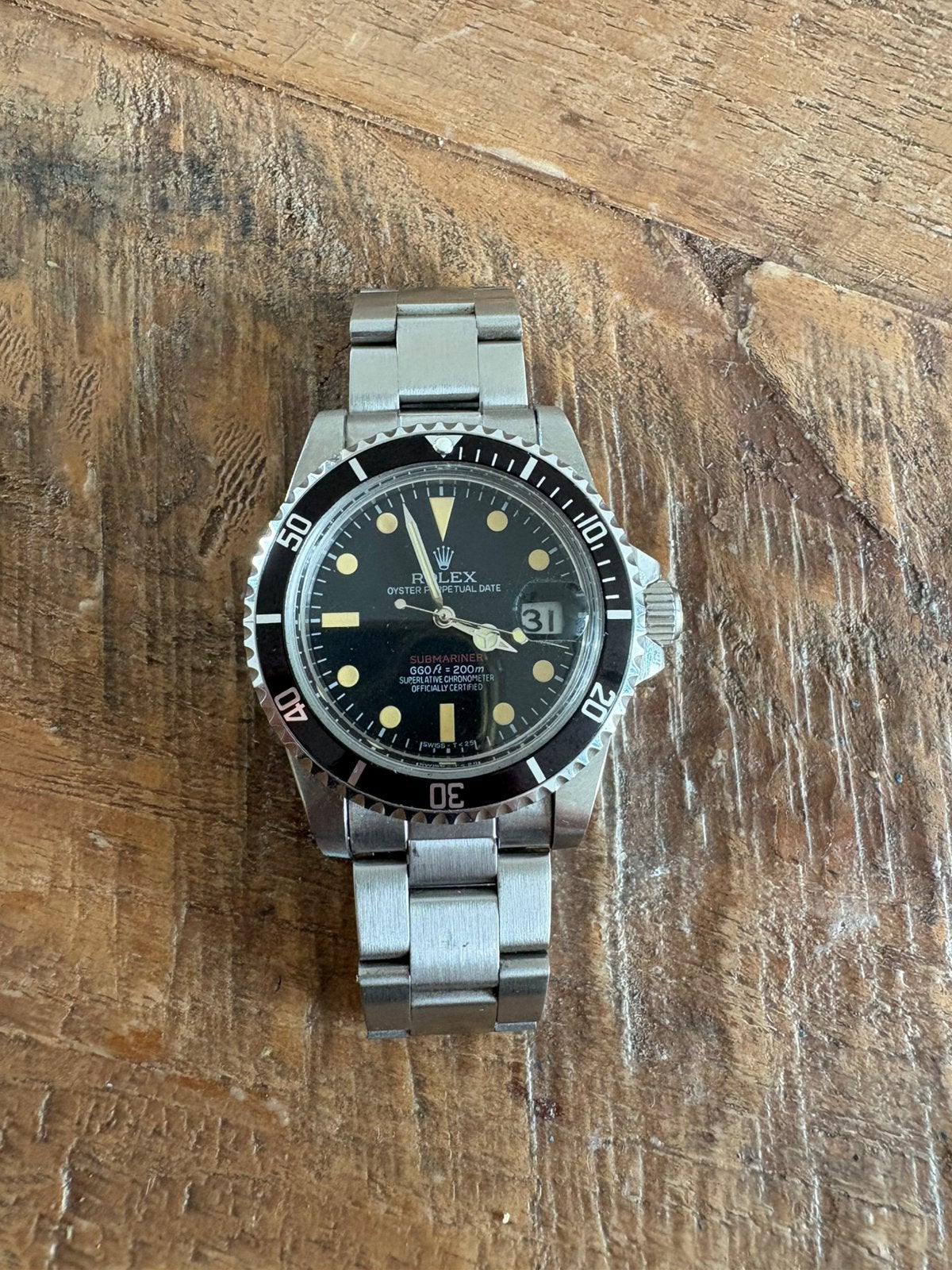 Rolex ‘red sub’ vintage submariner build, Ophalen, Gebruikt, Staal, Rolex