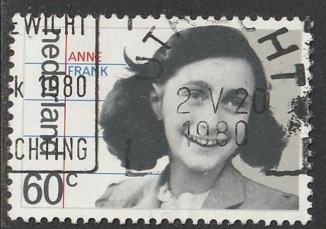Nederland 1980 1199 Anne Frank, Gest Utrecht, Ophalen of Verzenden, Na 1940, Gestempeld