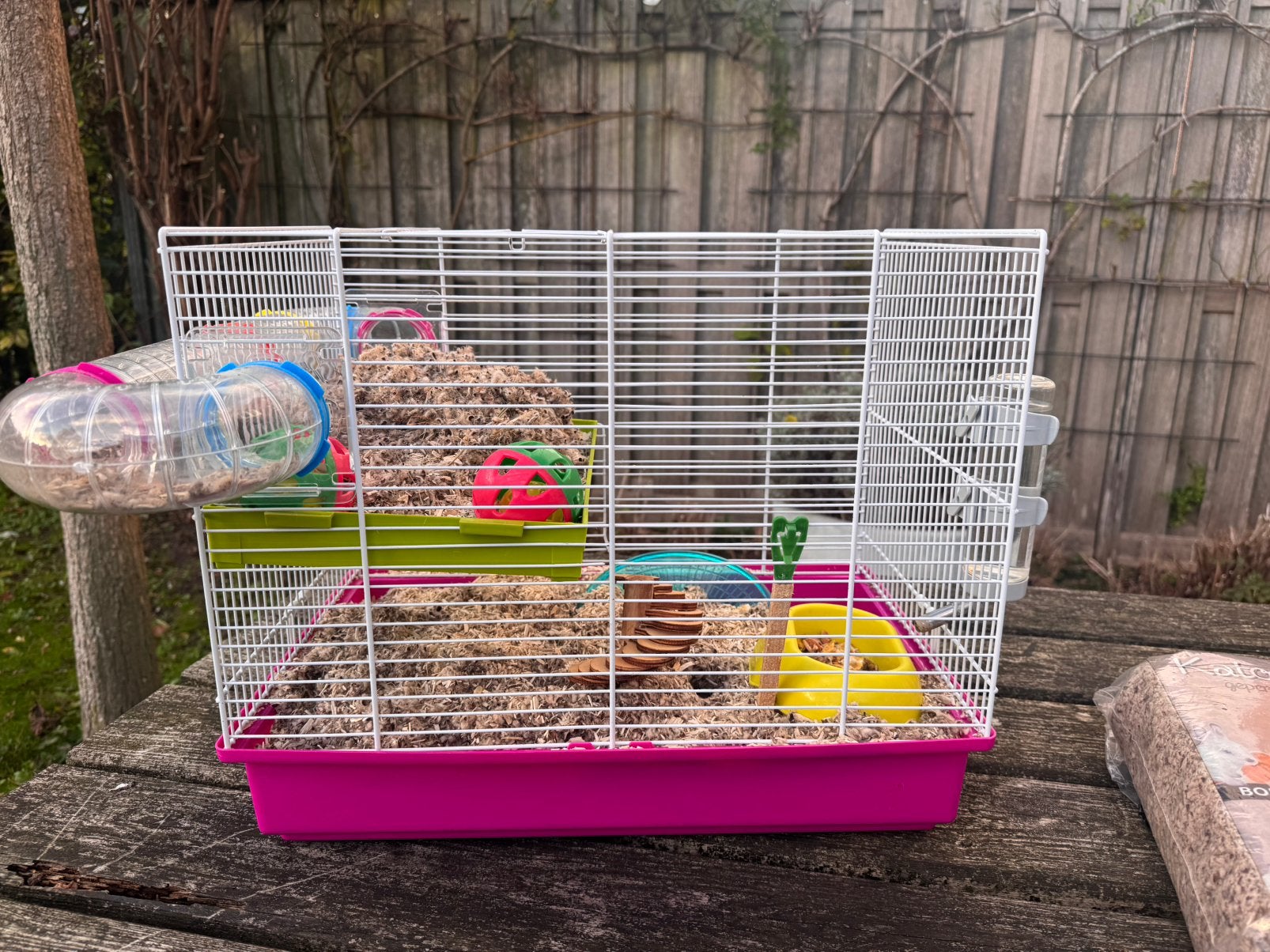 hamster met kooi en toebehoren, Dieren en Toebehoren, Kooi, Gebruikt, Minder dan 75 cm, Hamster
