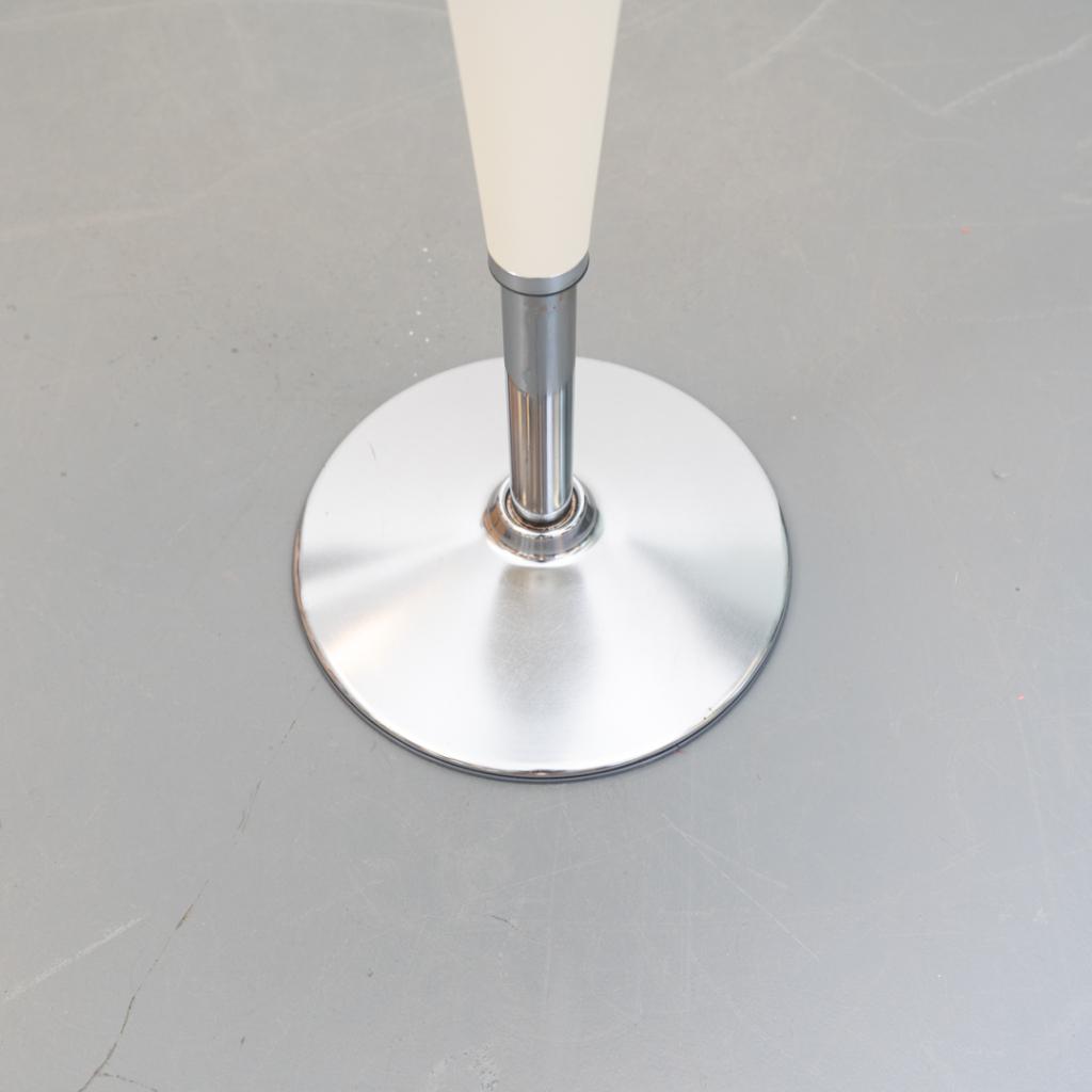 5 Bombo tafel Wit met gasveer rond 55 cm, Huis en Inrichting, Niet ingevuld, Kunststof, Niet ingevuld, Zo goed als nieuw