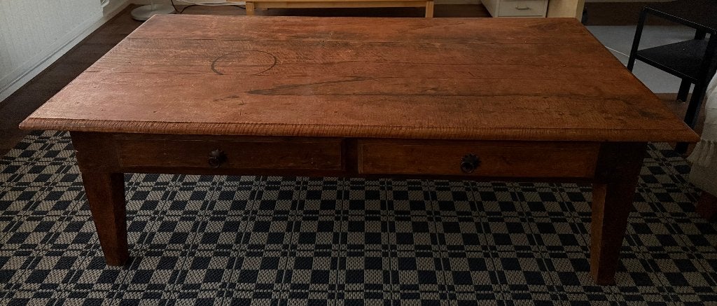 Salontafel hout, Ophalen, Gebruikt, 100 tot 150 cm, Eikenhout