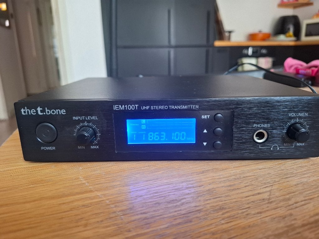 the t.bone IEM100T UHF Stereo Transmitter met ontvanger, Ophalen of Verzenden, Gebruikt, Overige typen, Draadloos