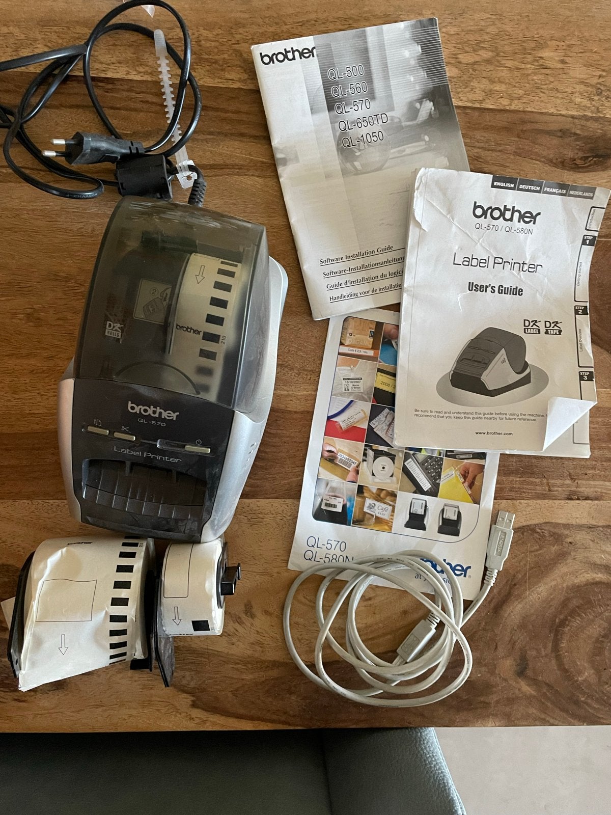 Brother QL-570 Labelprinter - Compleet met accessoires, Ophalen, Gebruikt, Etiket