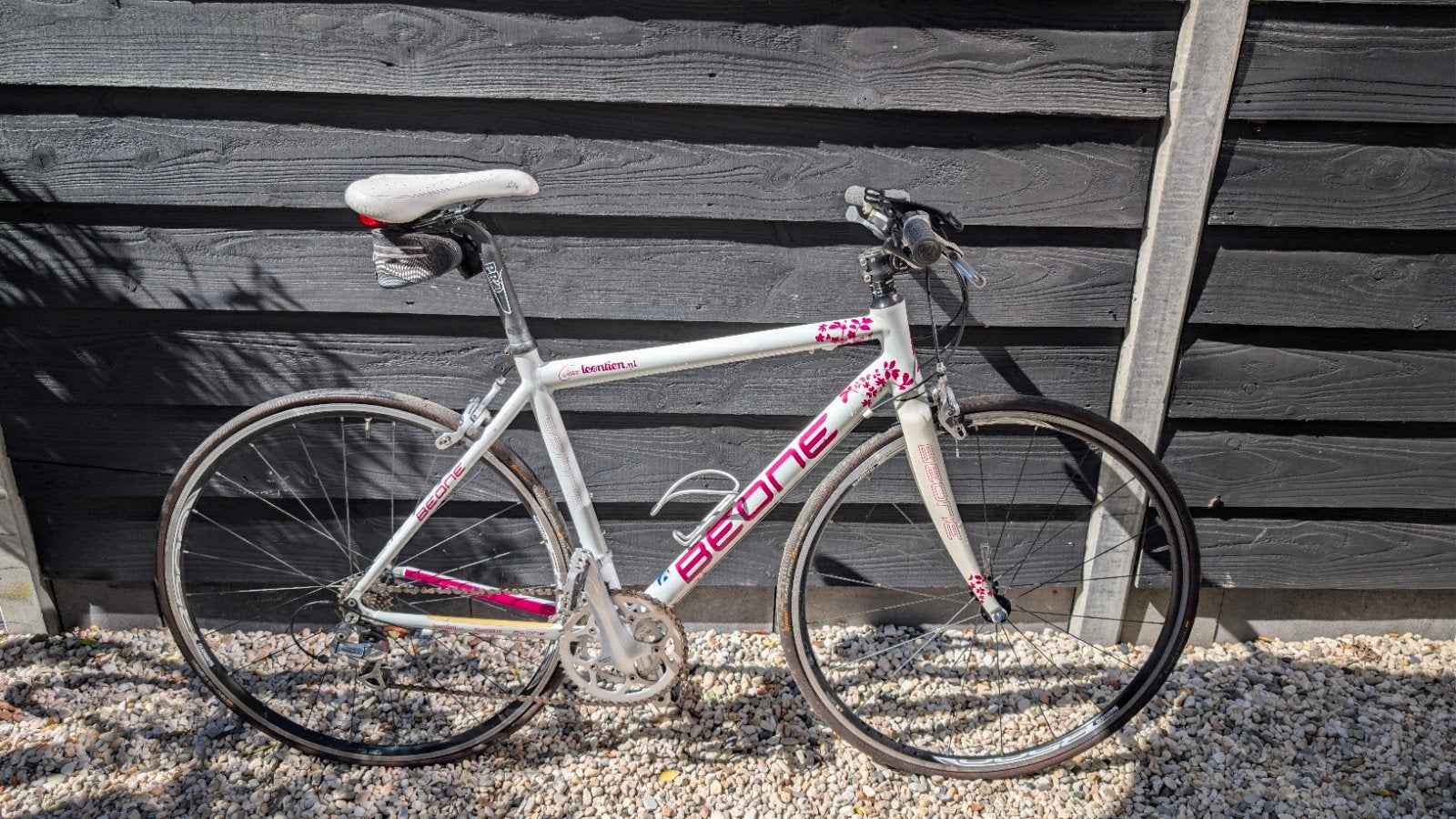 Beone racefiets dames eventueel met Tacx fietstrainer, 28 inch, Gebruikt, Velgrem, Aluminium