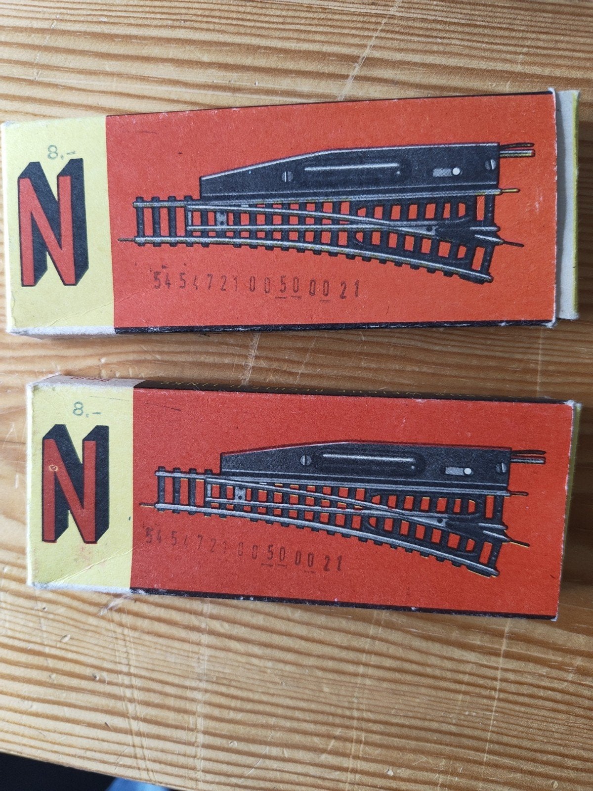 Piko N-spoor wissels (2 stuks) met originele verpakking, Hobby en Vrije tijd, Gelijkstroom of Wisselstroom, Rails, Zo goed als nieuw