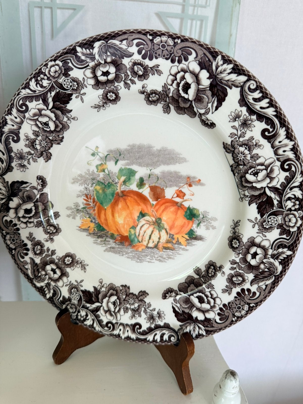 Spode Woodland Harvest pompoen dinerborden 27 cm nieuw, Ophalen, Nieuw, Porselein, Bord of Schaal