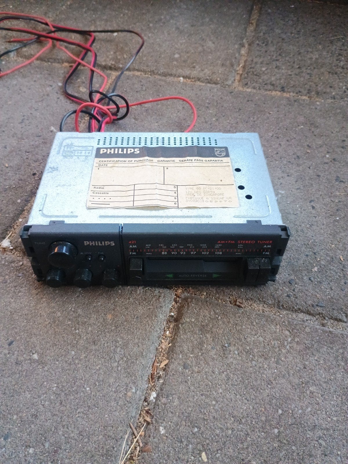 Vintage Philips autoradio, Ophalen of Verzenden, Gebruikt