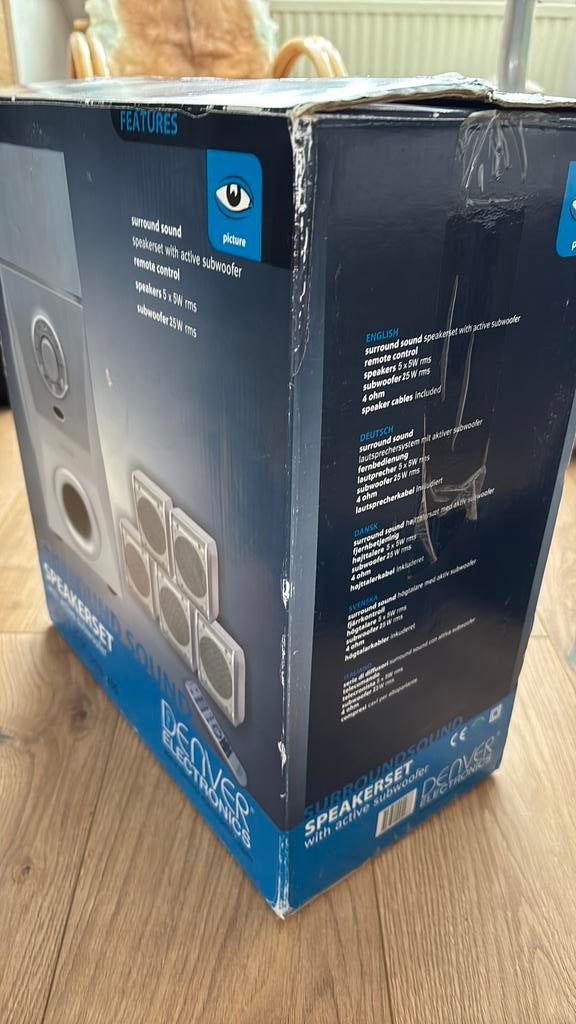 Surround Speakerset with active subwoofer & remote control, Computers en Software, Pc speakers, Ophalen of Verzenden, Zo goed als nieuw