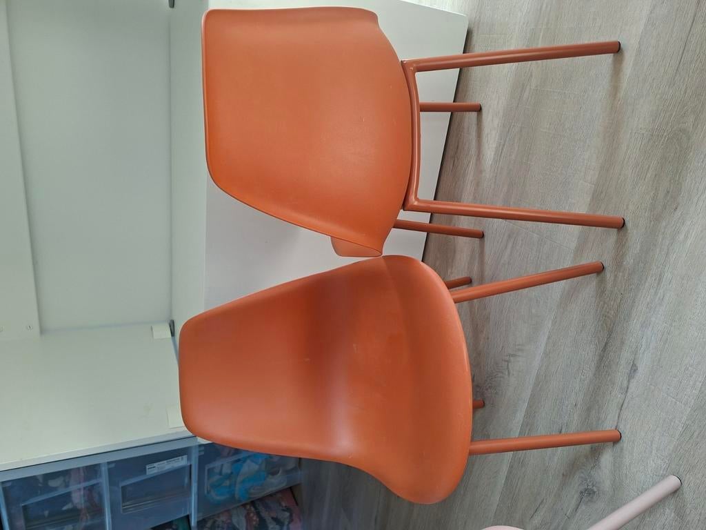 Stoeltjes kind roest/cognac van kwantum 2x, Ophalen, Zo goed als nieuw, Overige kleuren, Twee