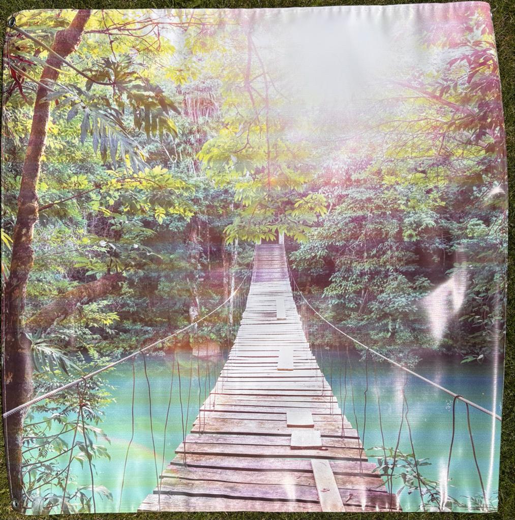Nieuwe 2 stukd PVC Tuinposters 80x80 cm met ophanghaken, Nieuw, ., ., Info@sdcverhuur.nl