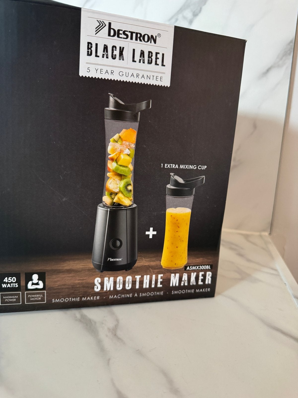 Bestron Smoothie Maker ASMX300BL - Nieuw in doos, Minder dan 1 liter, Ophalen of Verzenden, Nieuw, 1 snelheid