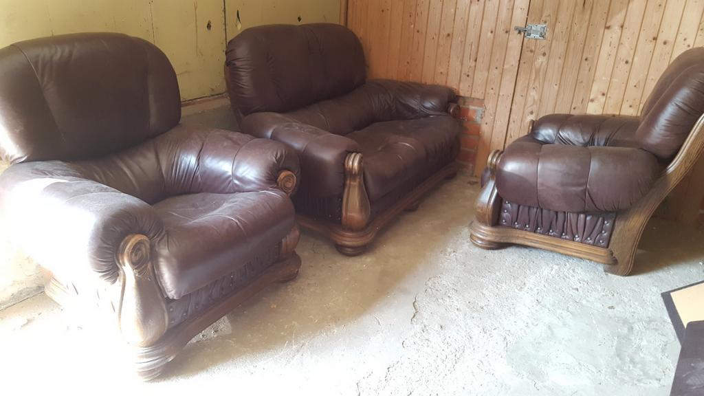 2 eiken fauteuis met bank, Huis en Inrichting, Fauteuils, Ophalen