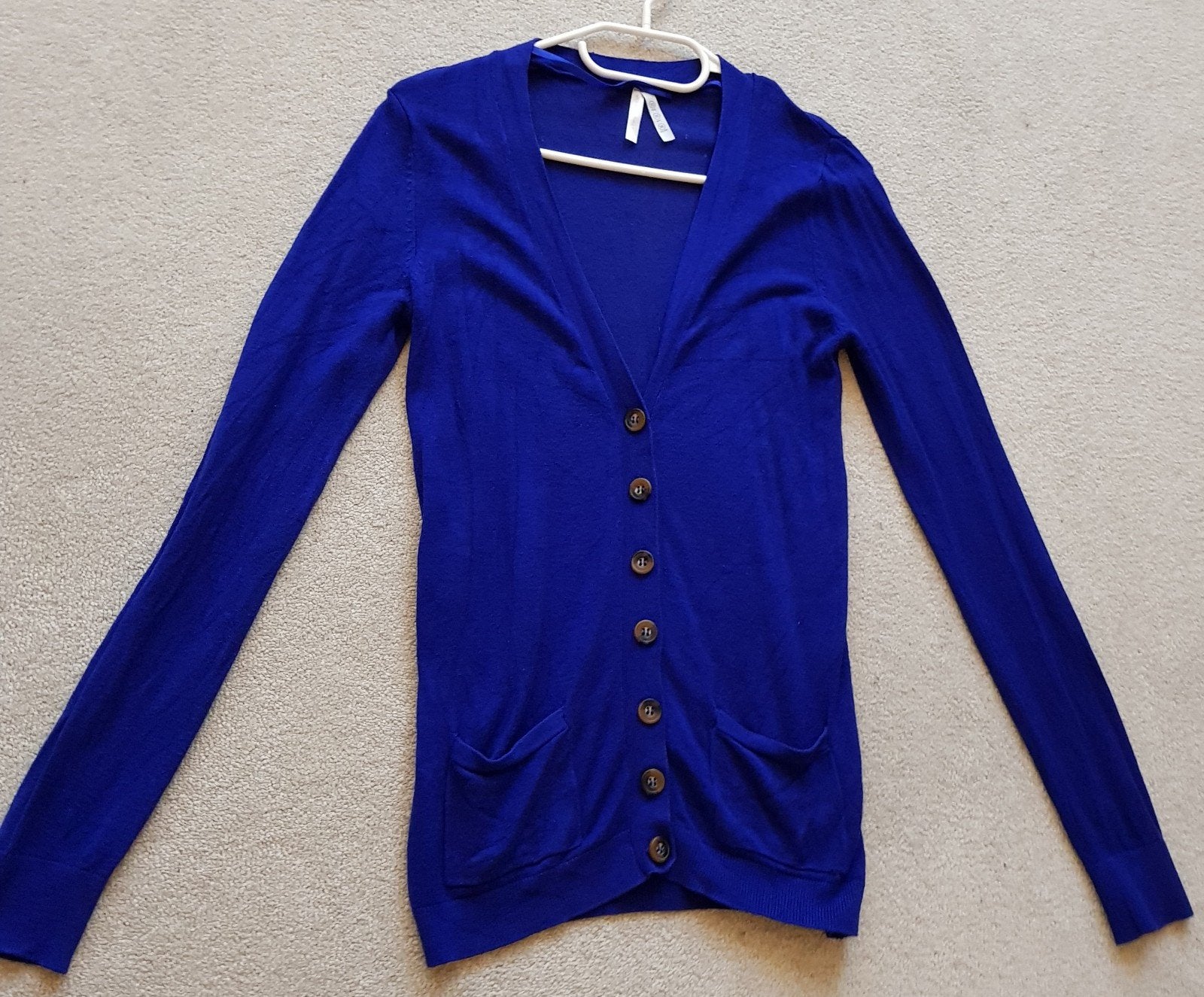 Vest kobalt blauw met knopen en zakjes maat 36 maat s vesten, Atmosphere, Zo goed als nieuw, Maat 36 (S), Verzenden