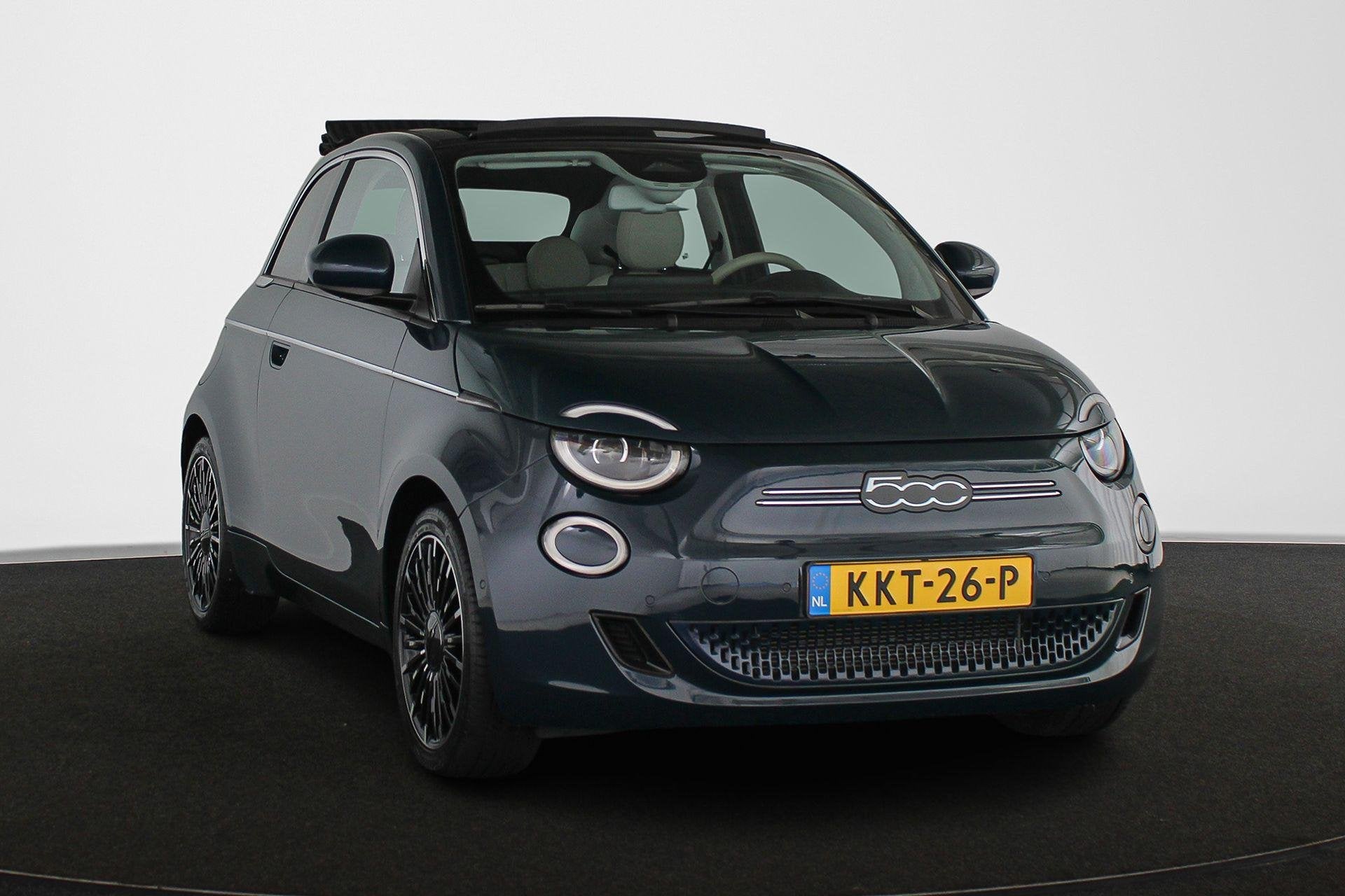 Fiat 500 C La Prima 24 kWh Cabrio Leder Stoelverwarming Came, Gebruikt, 95 pk, Cabriolet, Verwarmde buitenspiegels