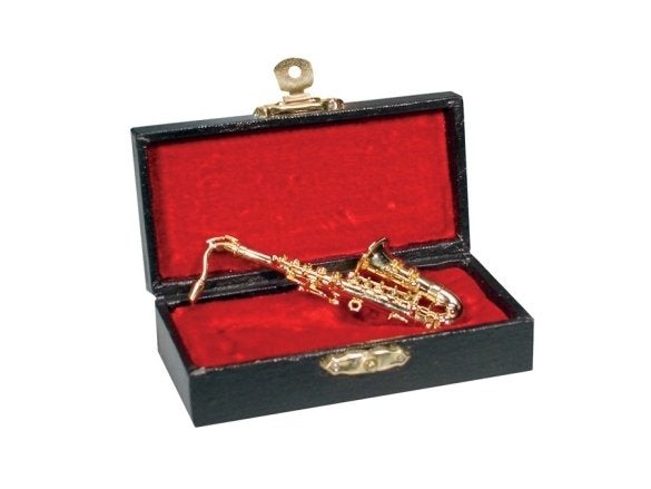 Miniatuur tenorsaxofoon, 16 cm, Niet ingevuld, Nieuw, Ophalen of Verzenden, Niet ingevuld