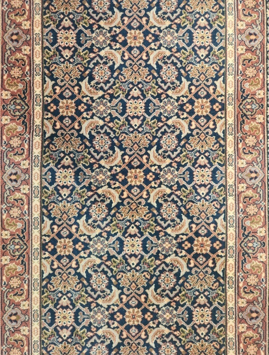 Vintage Perzisch wol tapijt loper Bechir dark blue 85x246cm, 200 cm of meer, Www.hypepopup.nl, Zo goed als nieuw, Www.hypepopup.nl