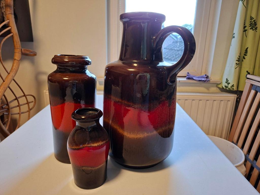 3 retro vazen van W.Germany, Ophalen, Huis en Inrichting