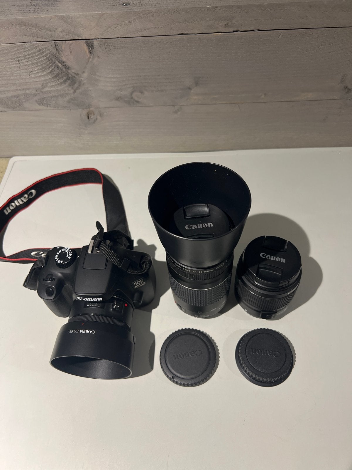 Canon EOS 4000D met 2 lenzen en cameratas, N, N, Camera, Ophalen of Verzenden