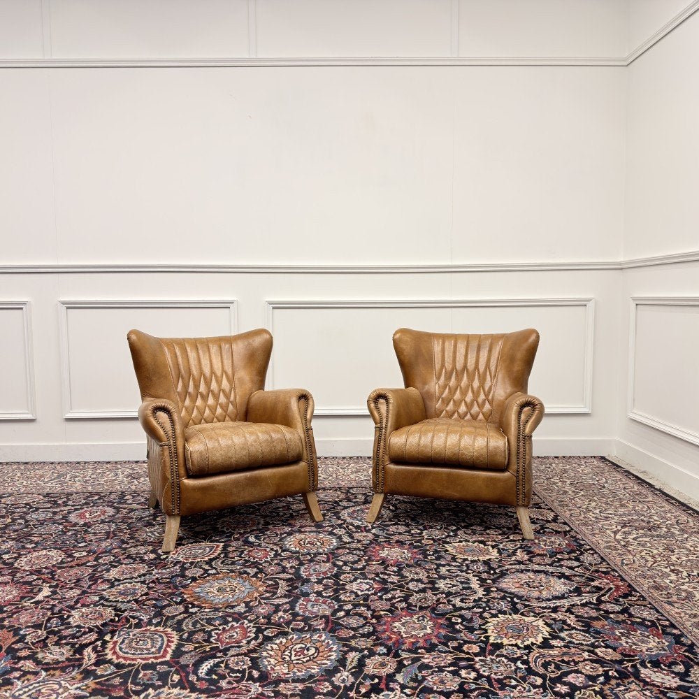 Set Klassiek Engels Chesterfield Fauteuil Aviator, Ophalen