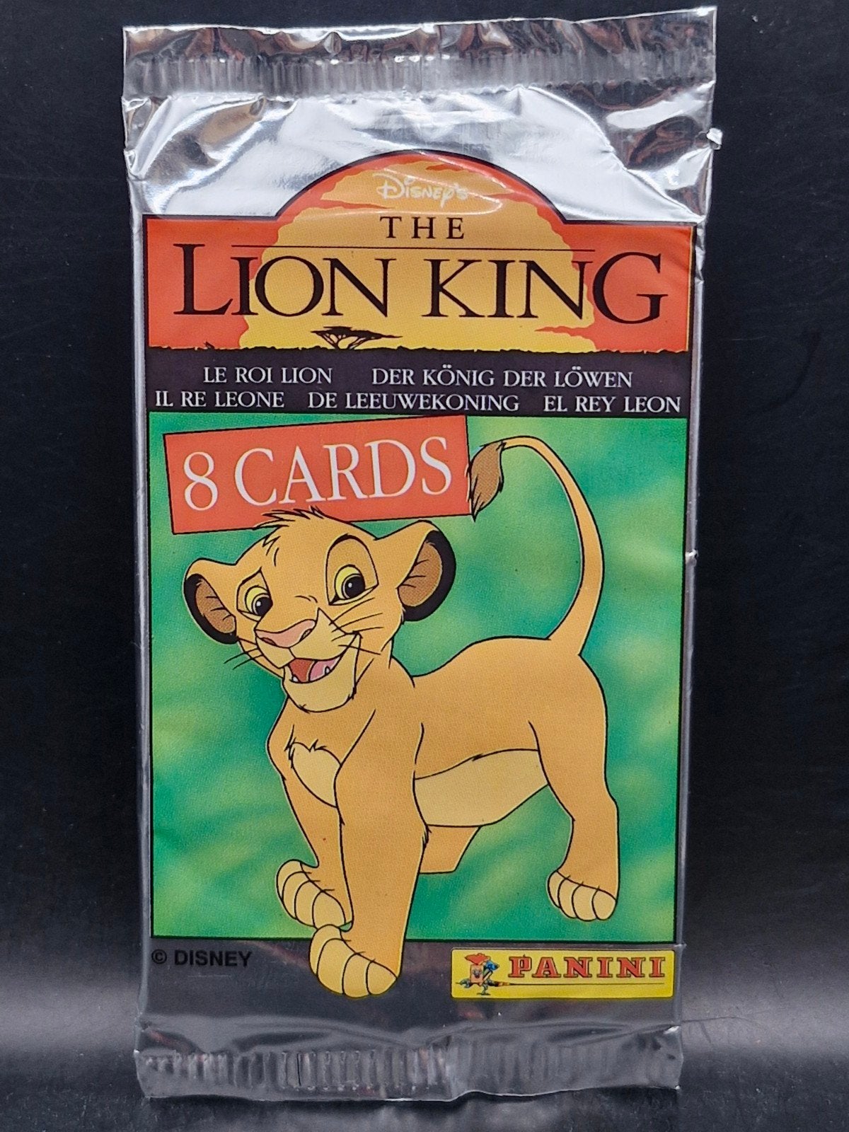 The Lion king 1995 pack 8 cards panini, Verzenden, Overige figuren, Zo goed als nieuw, Plaatje of Poster