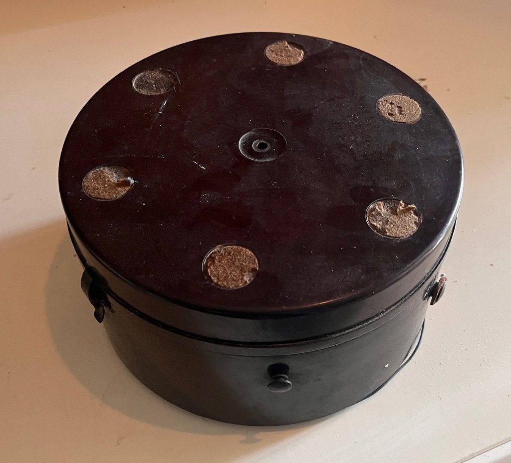Philips 3902 Porteldisc hoedendoos platenspeler, Ophalen of Verzenden, Gebruikt, Platenspeler, Philips