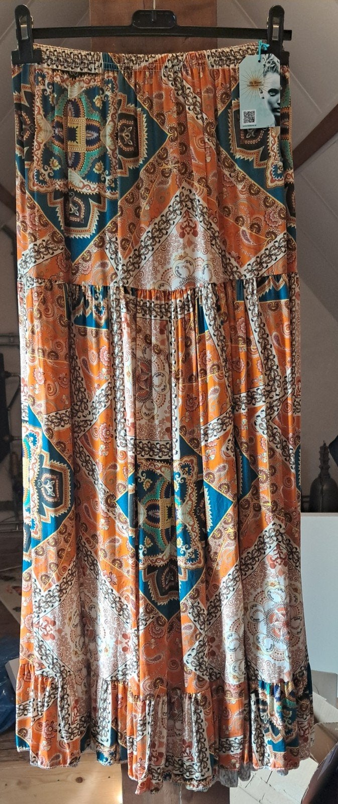 Ibiza/ Bohemian rok. Nieuw, Kleding | Dames, Rokken, Ophalen of Verzenden, Nieuw, Maat 42/44 (L), Onder de knie
