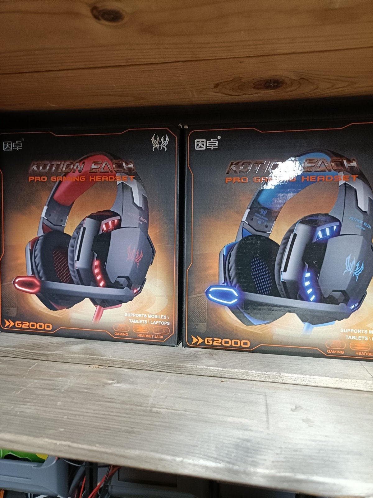Kotion Each G2000 Pro Gaming Headset - Rood/Blauw, Overige merken, Meerkleurig, Gaming, Verzenden