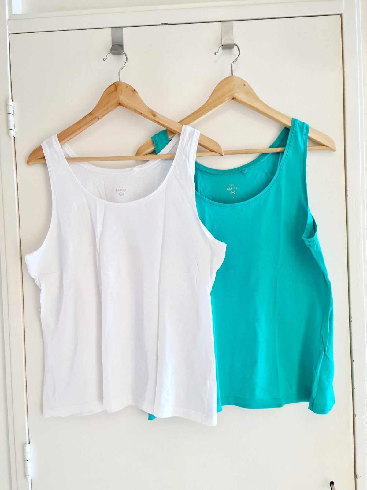 2 basic hemdjes maat L, Kleding | Dames, Maat 38/40 (M), Wit, Ophalen of Verzenden, Zo goed als nieuw