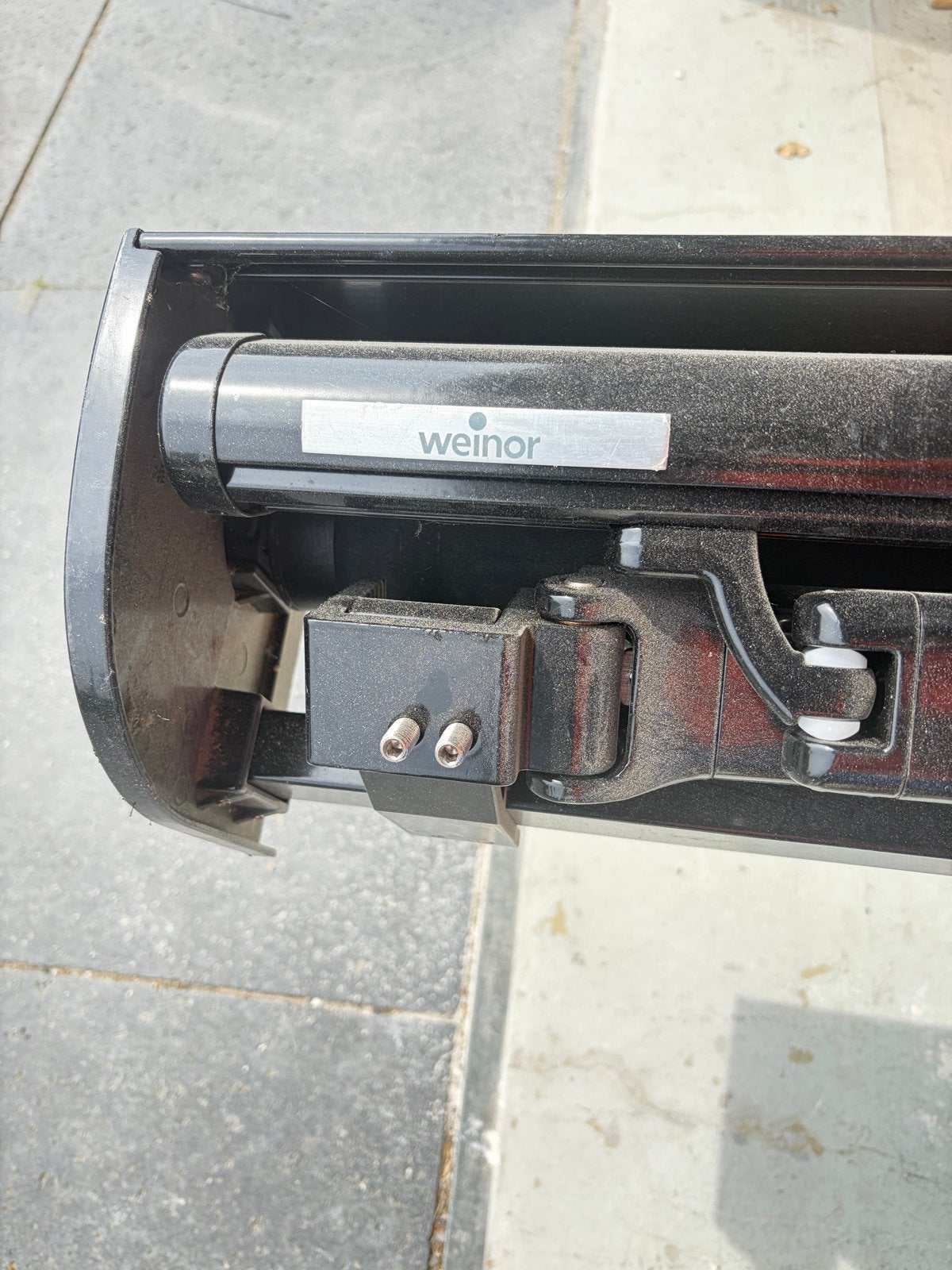 Weinor Knikarmscherm - Zwart, Elektrisch 3000mm uitchv 3500, Gebruikt, Elektrisch, Ophalen of Verzenden, 250 cm tot 450 cm