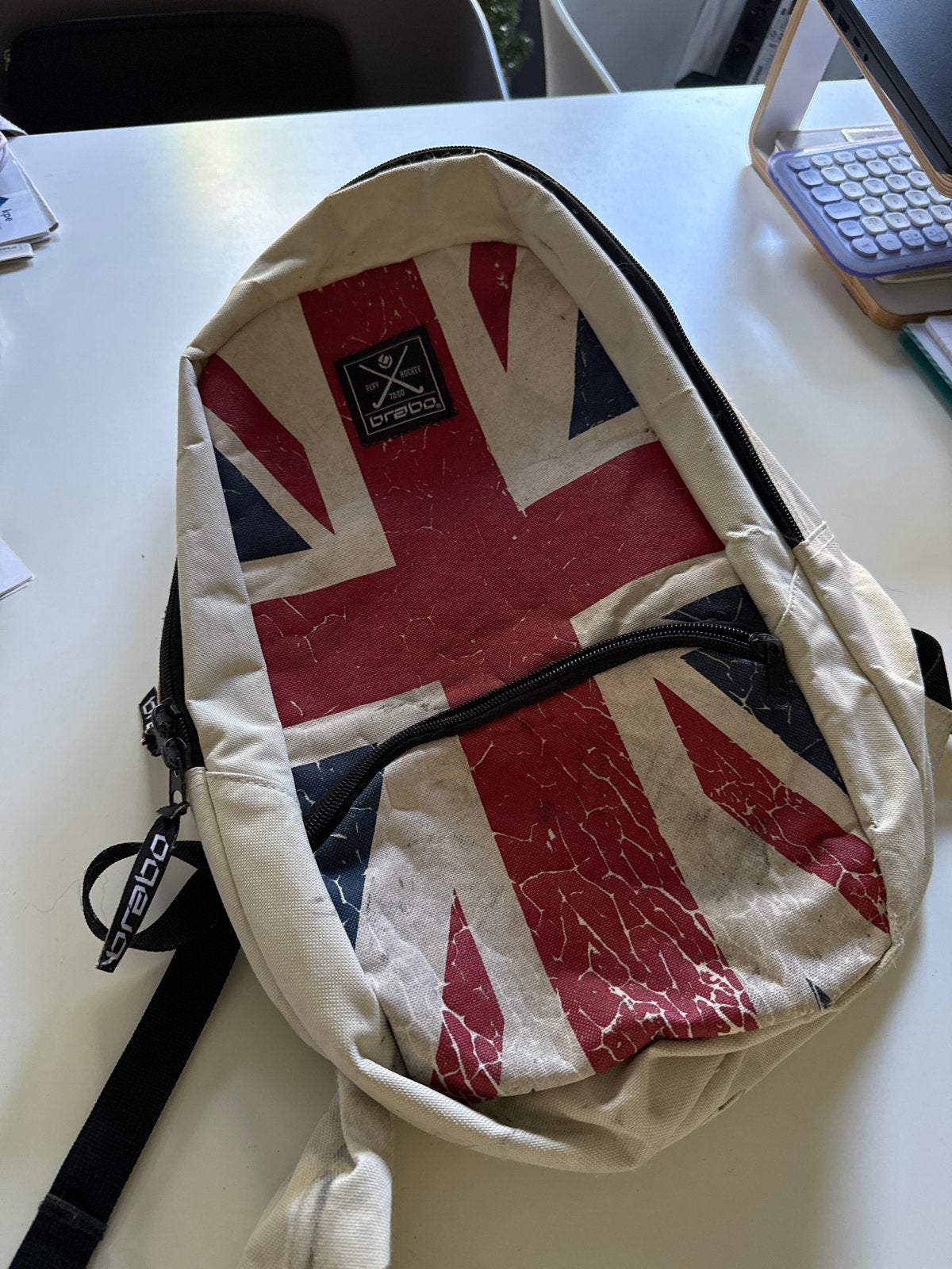 Hockeytas rugzak Brabo Union Jack print, Sport en Fitness, Ophalen of Verzenden, Gebruikt, Tas