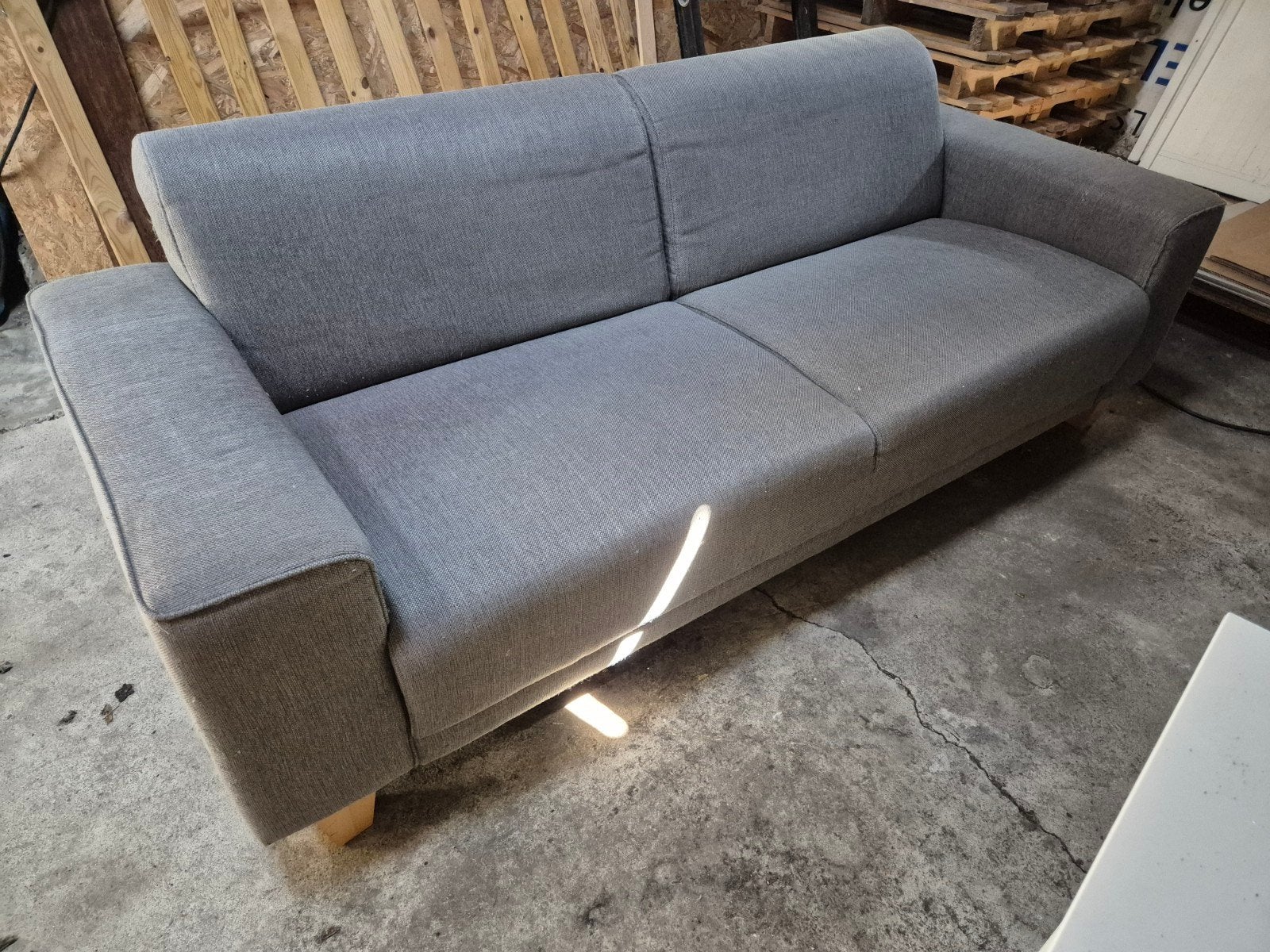 Comfortabele grijze 2.5 zitsbank, Tweepersoons, 75 tot 100 cm, Ophalen of Verzenden, Zo goed als nieuw