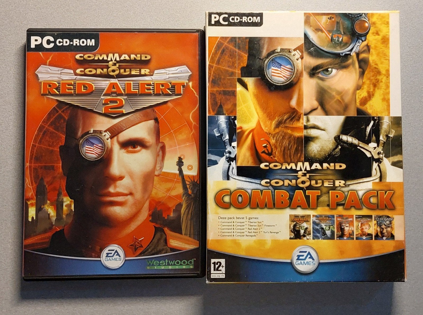Command & Conquer Red Alert 2 & Combat Pack PC CD-ROM, Spelcomputers en Games, Games | Pc, Online, Gebruikt, 1 speler, Ophalen of Verzenden