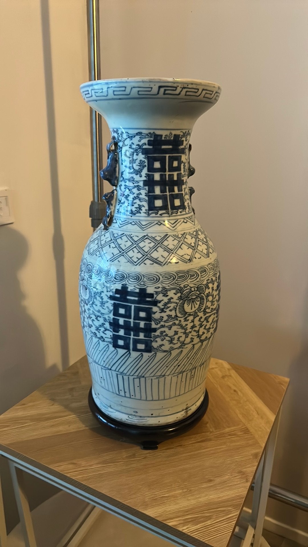 Grote chinese vaas, Ophalen
