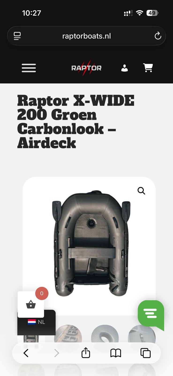 Raptor wide 200, Ophalen of Verzenden, Zo goed als nieuw, Overige typen