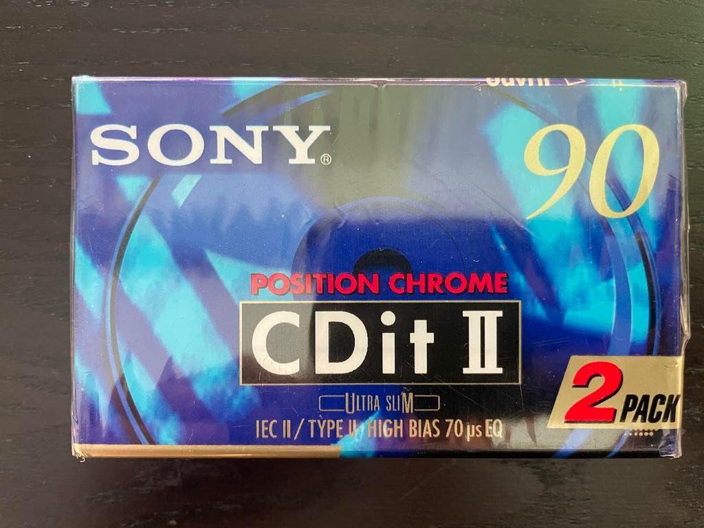 Sony CDit II 90 minuten cassettebandjes 2-pack NOS, 2 t/m 25 bandjes, Overige genres, Ophalen of Verzenden, Nieuw in verpakking