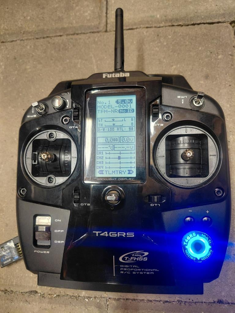 Futaba T4GR stick afstandsbediening met ontvanger, Hobby en Vrije tijd, Modelbouw | Radiografisch | Helikopters en Quadcopters