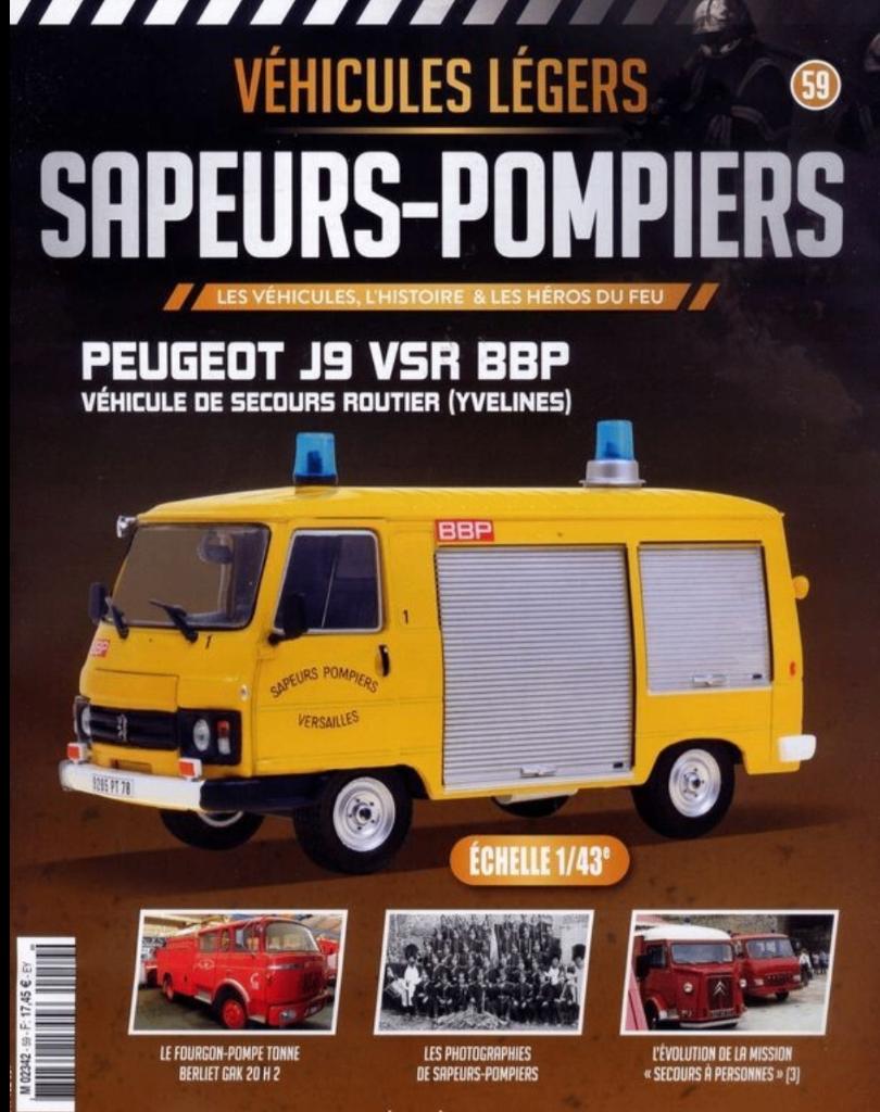 Peugeot J9 VSR BBP BRANDWEER schaal 1/43 # 59, Hobby en Vrije tijd, Modelauto's | 1:43, Verzenden, Nieuw, Auto, Overige merken