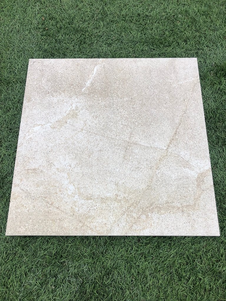 keramische terrastegels ivory geaderd 60x60x3 cm actie