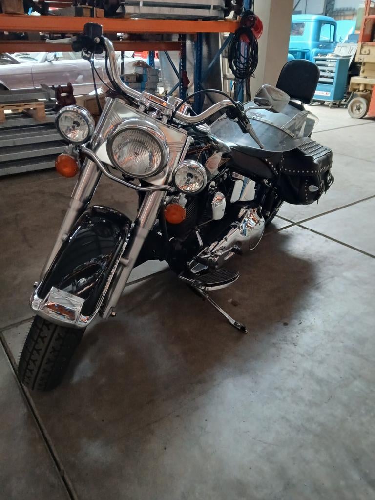 Harley-Davidson Softail 1340cc heritage 0651-376539, 2 cilinders, Sportuitlaat, 1340 cc, Bedrijf