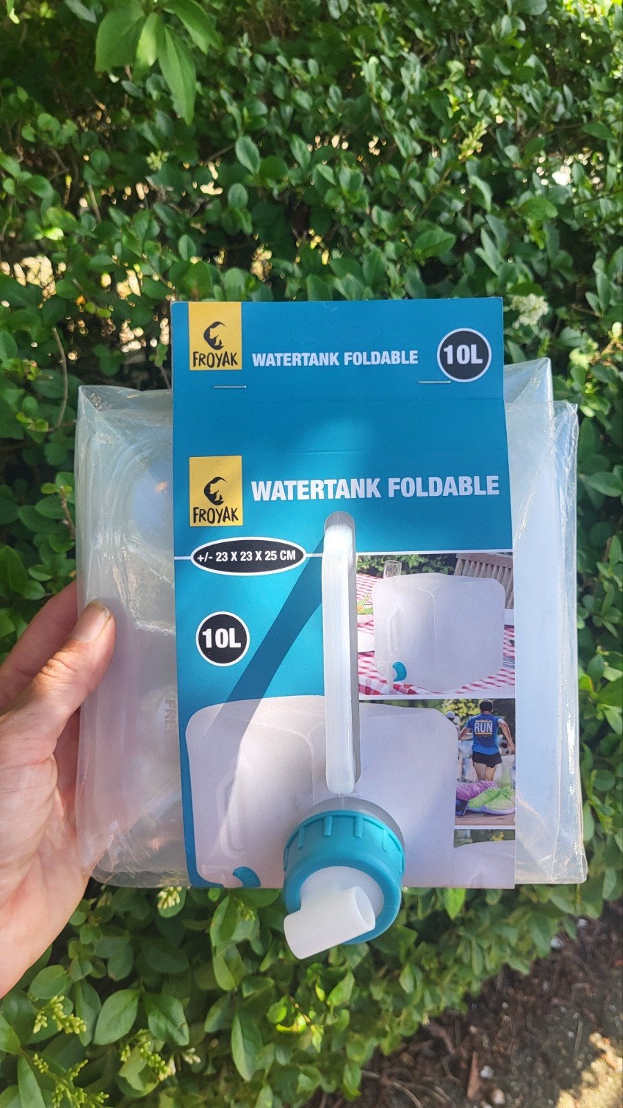 Froyak Opvouwbare Watertank 10L - Ideaal voor Camping, Ophalen of Verzenden, Nieuw