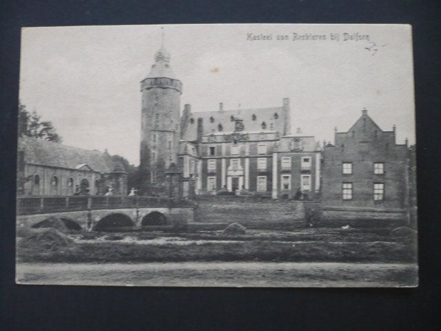 dalfsen kasteel rechteren gelopen 1919, Ophalen of Verzenden, Voor 1920, Gelopen, Overijssel
