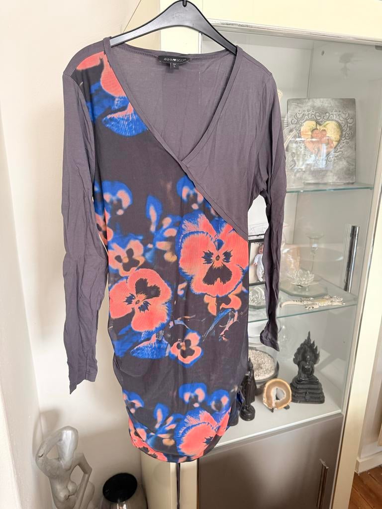 Bloemenprint tuniek/jurk Anna Scott maat L, Maat 38/40 (M), Ophalen of Verzenden, Zo goed als nieuw, Lange mouw