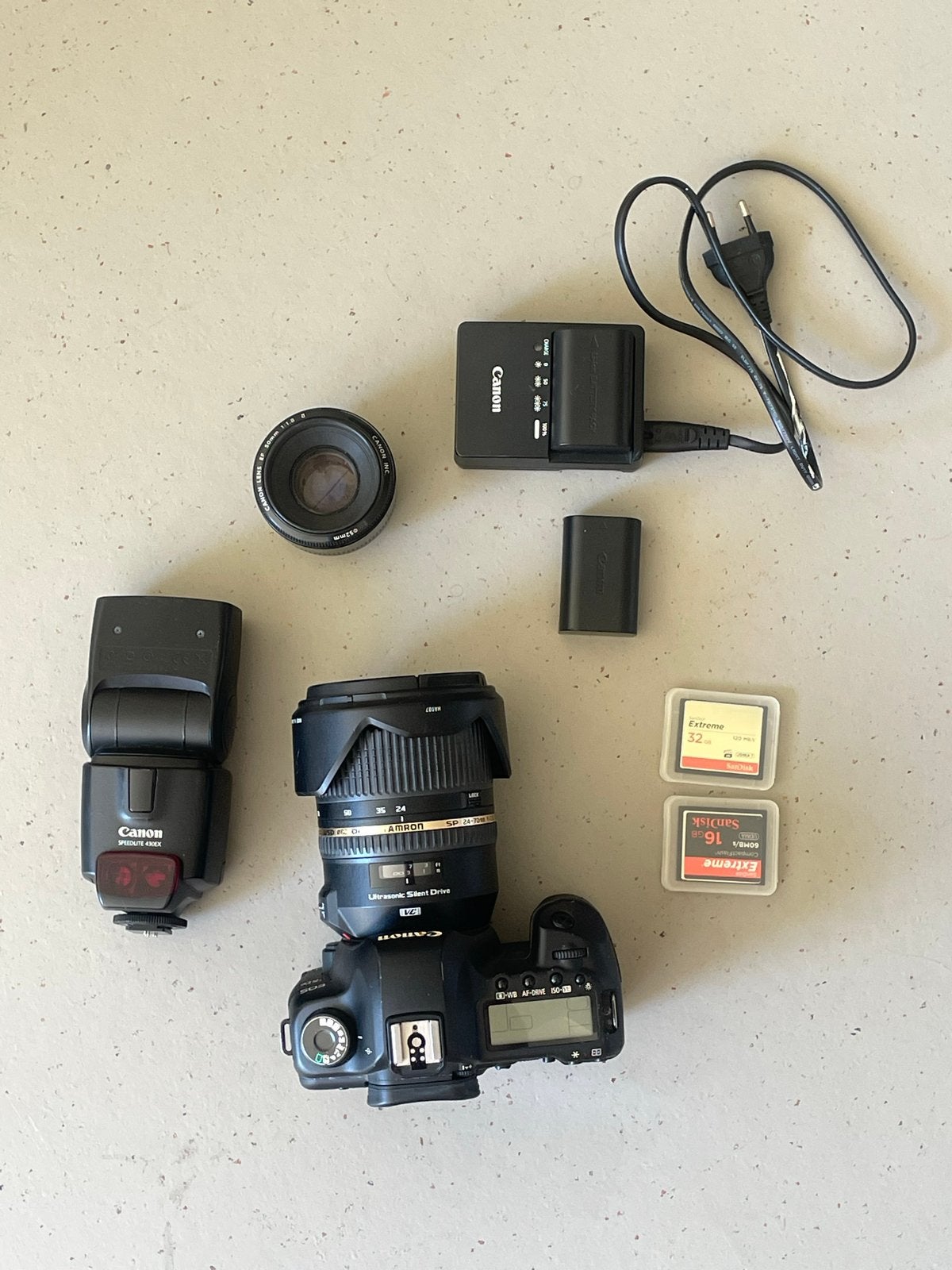 Canon EOS 5D Mark II met 2 lensen en accessoires, Ophalen of Verzenden, Gebruikt