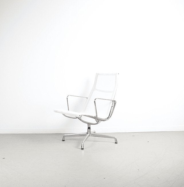 Vitra Eames EA 116 Fauteuil Wit Netweave - Aluminium, Niet ingevuld, Zo goed als nieuw, Niet ingevuld, Niet ingevuld