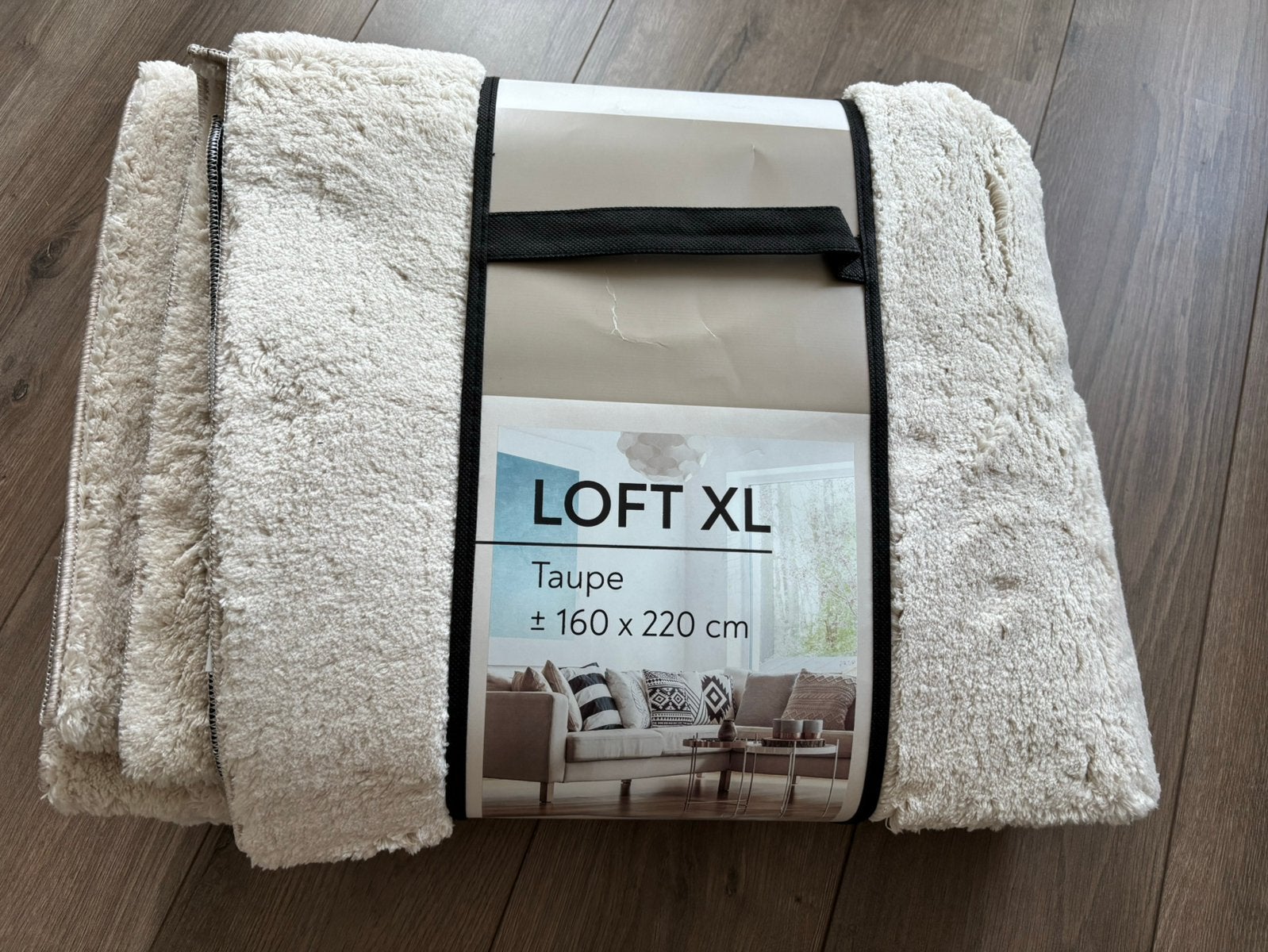 Nieuw! Wasbaar vloerkleed, taupe, 160x220cm, Huis en Inrichting, Stoffering | Tapijten en Kleden, Ophalen, 150 tot 200 cm, Rechthoekig